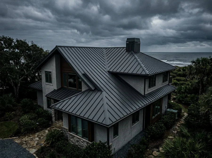 Ormond Beach standing-seam metal re-roof, sample